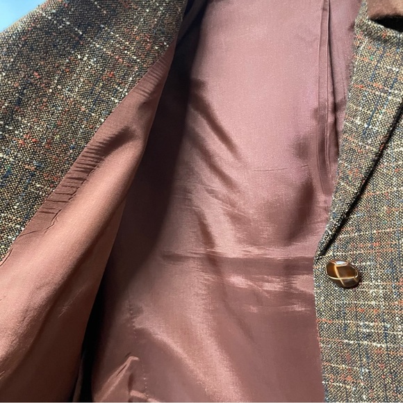 Collections for Le Suit Tweed 2 piece Suit Skirt Blazer Brown - Picture 9 of 9